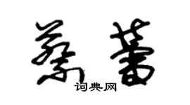 朱錫榮蔡蕾草書個性簽名怎么寫