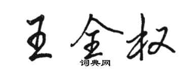 駱恆光王全權行書個性簽名怎么寫