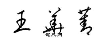 梁錦英王華菁草書個性簽名怎么寫