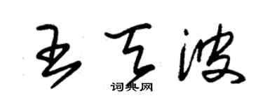 朱錫榮王天波草書個性簽名怎么寫