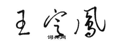 駱恆光王定鳳草書個性簽名怎么寫