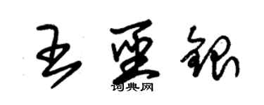 朱錫榮王聖銀草書個性簽名怎么寫