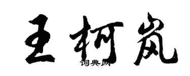 胡問遂王柯嵐行書個性簽名怎么寫