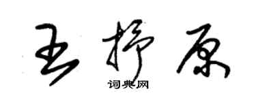 朱錫榮王抒原草書個性簽名怎么寫