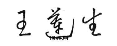 駱恆光王蓮生草書個性簽名怎么寫