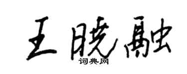 王正良王曉融行書個性簽名怎么寫