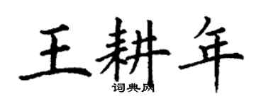丁謙王耕年楷書個性簽名怎么寫