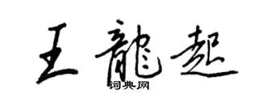 王正良王龍起行書個性簽名怎么寫