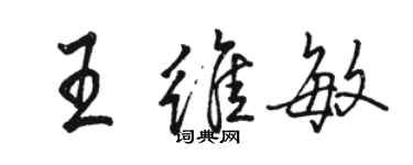 駱恆光王維敏行書個性簽名怎么寫