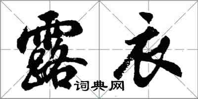 胡問遂露衣行書怎么寫