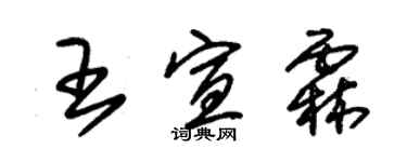 朱錫榮王宣霖草書個性簽名怎么寫