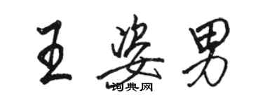 駱恆光王姿男行書個性簽名怎么寫