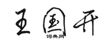 駱恆光王國開行書個性簽名怎么寫