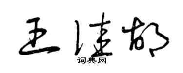曾慶福王佳胡草書個性簽名怎么寫