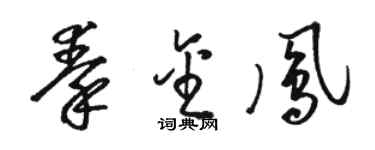 駱恆光秦金鳳草書個性簽名怎么寫