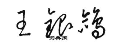 駱恆光王銀鴿草書個性簽名怎么寫