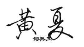 駱恆光黃夏行書個性簽名怎么寫