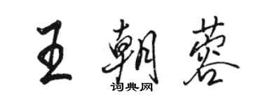 駱恆光王朝蓉行書個性簽名怎么寫