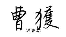 王正良曹獲行書個性簽名怎么寫