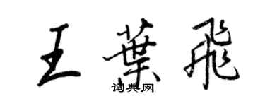 王正良王葉飛行書個性簽名怎么寫