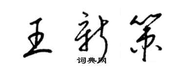 梁錦英王新策草書個性簽名怎么寫