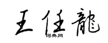 王正良王任龍行書個性簽名怎么寫