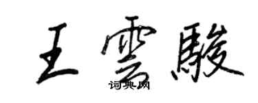 王正良王雲駿行書個性簽名怎么寫