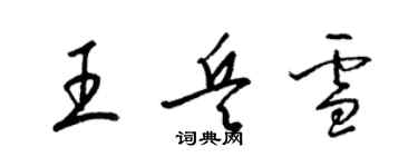 梁錦英王兵雪草書個性簽名怎么寫