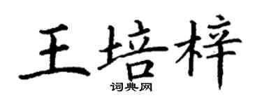 丁謙王培梓楷書個性簽名怎么寫