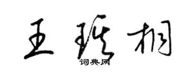 梁錦英王琪桐草書個性簽名怎么寫