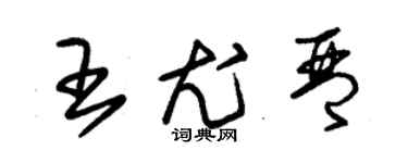 朱錫榮王尤琴草書個性簽名怎么寫