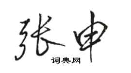 駱恆光張申行書個性簽名怎么寫