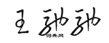 駱恆光王馳馳草書個性簽名怎么寫