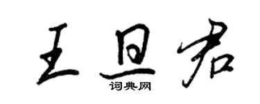 王正良王旦君行書個性簽名怎么寫