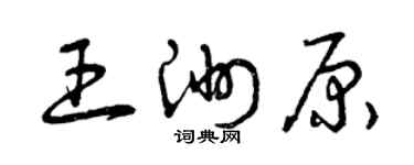 曾慶福王洲原草書個性簽名怎么寫