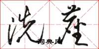 駱恆光洗塵草書怎么寫