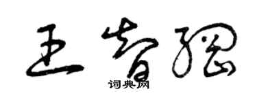 曾慶福王智綱草書個性簽名怎么寫