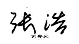 朱錫榮張浩草書個性簽名怎么寫