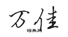 駱恆光萬佳行書個性簽名怎么寫