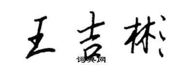 王正良王吉彬行書個性簽名怎么寫
