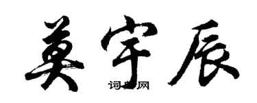 胡問遂莫宇辰行書個性簽名怎么寫