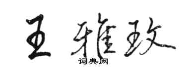 駱恆光王雅玫行書個性簽名怎么寫