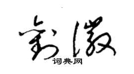 梁錦英劉徽草書個性簽名怎么寫