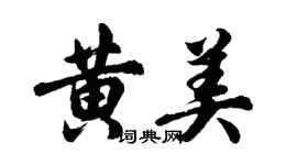 胡問遂黃美行書個性簽名怎么寫