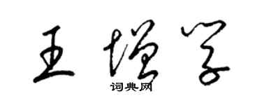 梁錦英王增學草書個性簽名怎么寫