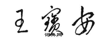 駱恆光王寶安草書個性簽名怎么寫