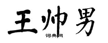 翁闓運王帥男楷書個性簽名怎么寫