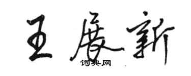 駱恆光王展新行書個性簽名怎么寫