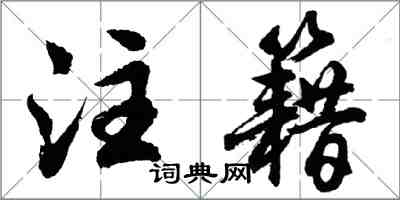 胡問遂注籍行書怎么寫