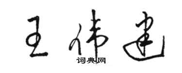 駱恆光王偉建草書個性簽名怎么寫